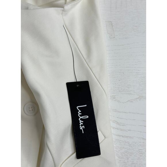 Lulus New! White Ivory Off-the-Shoulder Button-Front Vest Top Party Vacay M - Picture 6 of 8